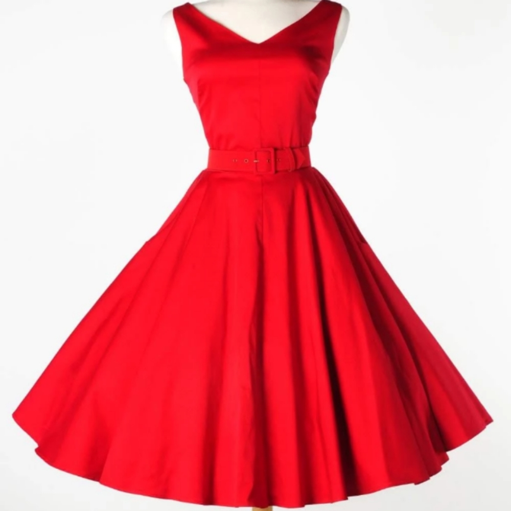 Used Pinup Couture Havana Nights Dress in Red (S)